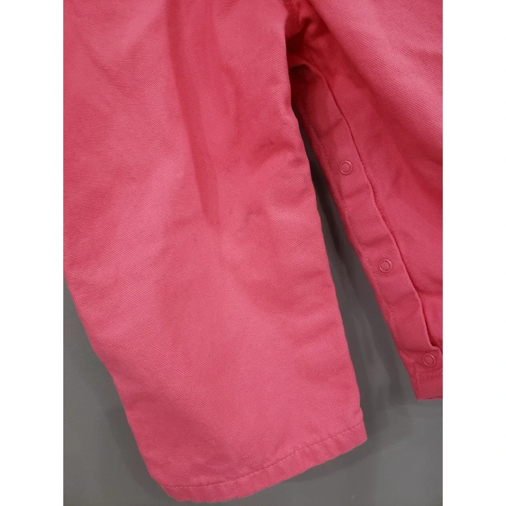 Carhartt‎ Baby Girl Pink Overalls 18 Months Snap Bottom Toddler